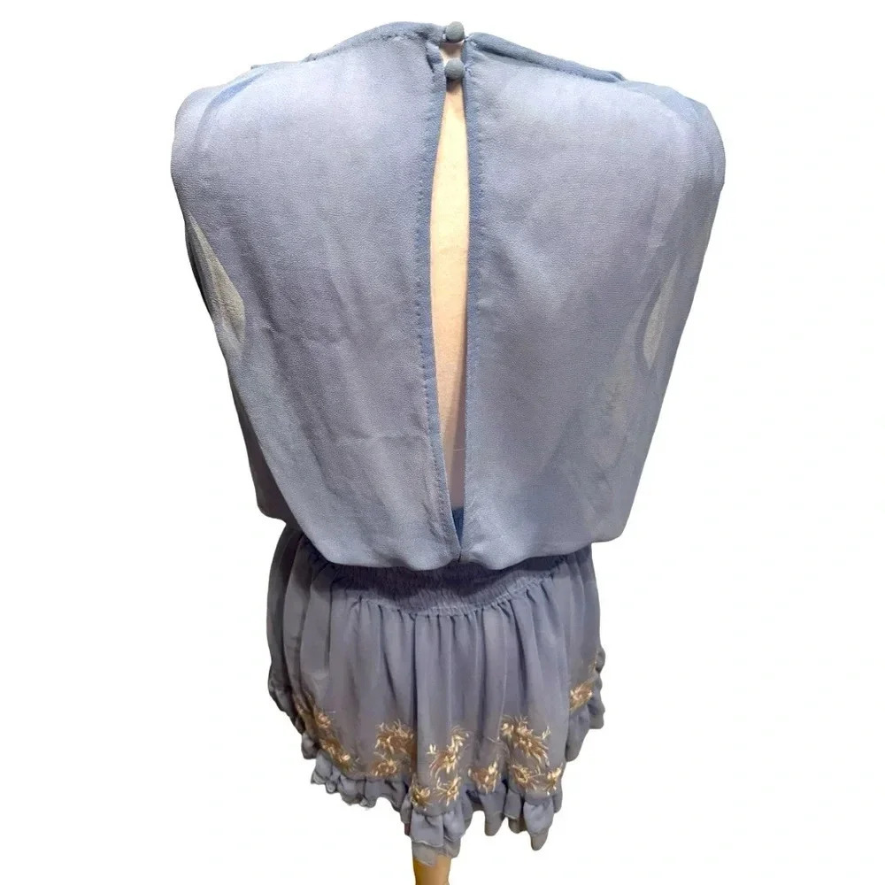 Free People embroidered light blue dress size S - Picture 5 of 12